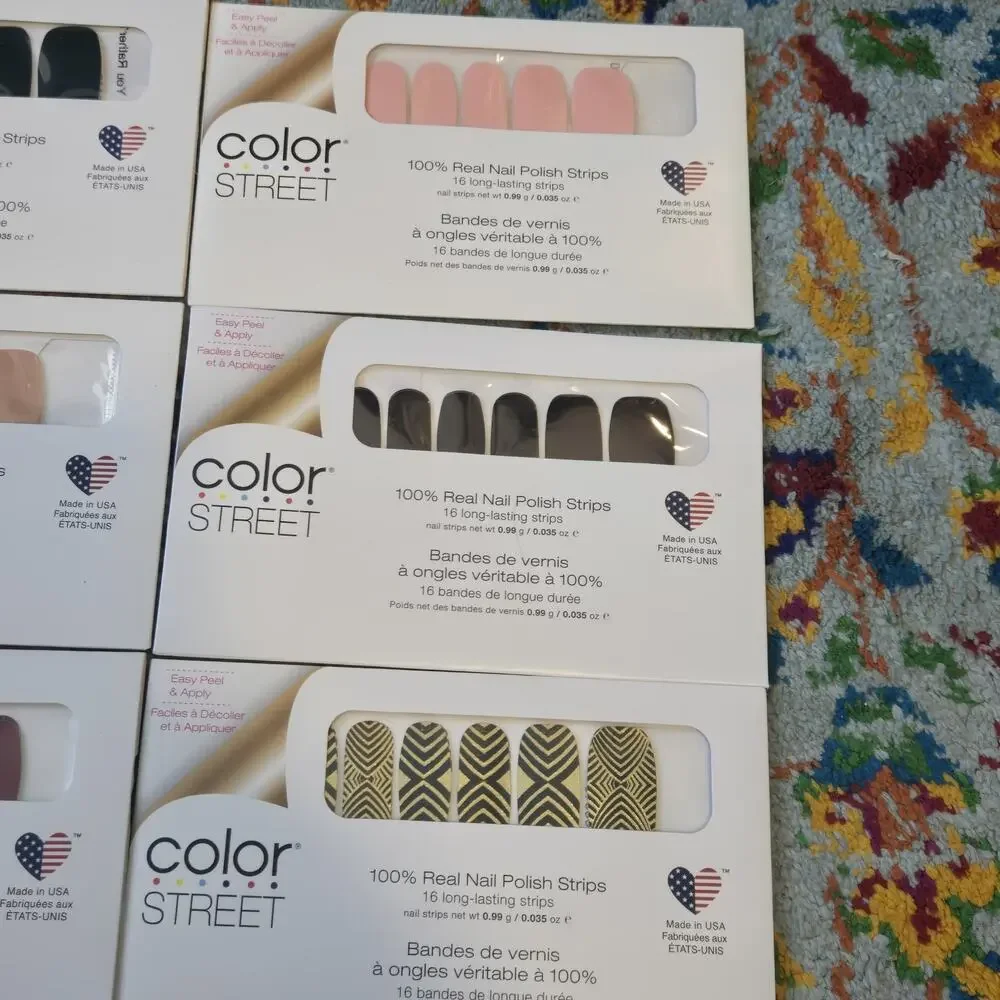 Lot of 9 Color Street Nail Polish Strips 100% Real Polish Mix Sealed